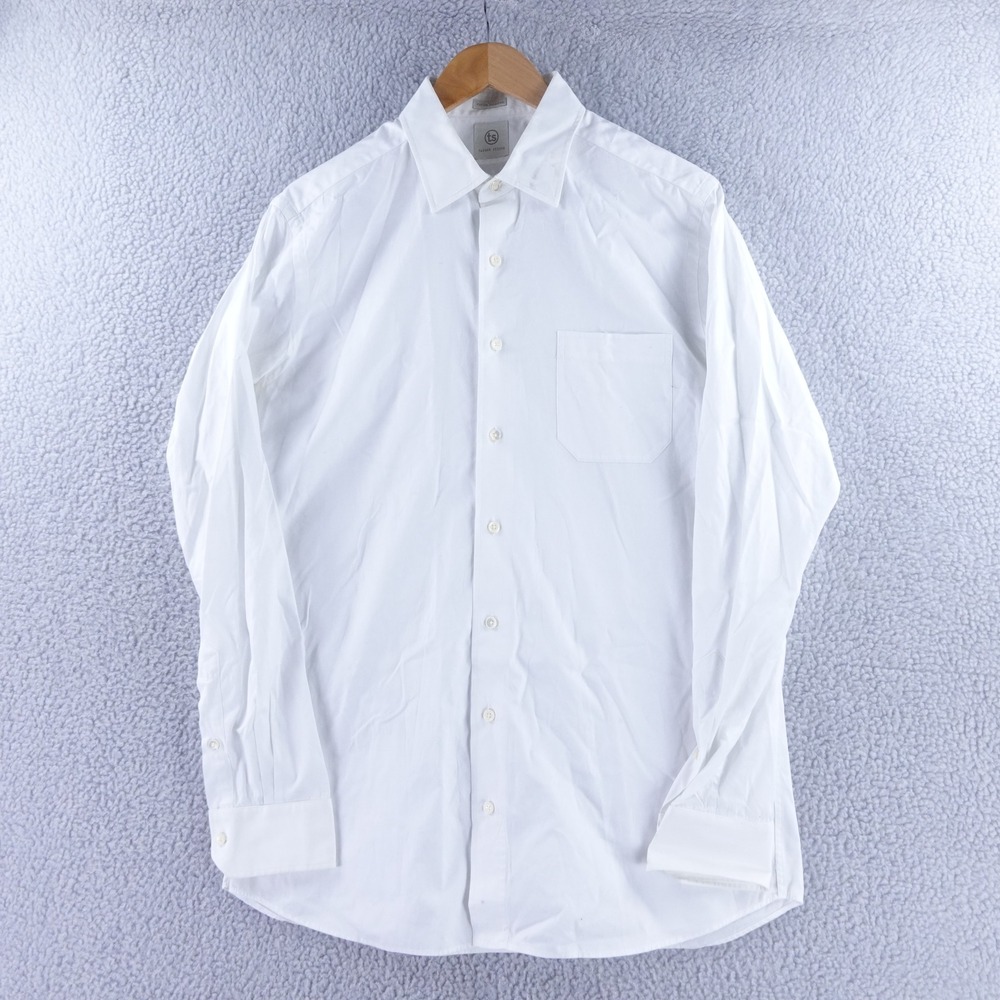 Taylor Stitch Mens White Custom Tailored Long Sleeve Button Down Shirt Size XL